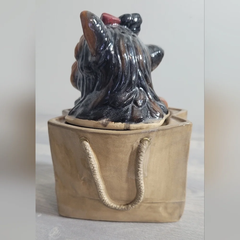 Vintage RARE BIG SKY CANINE Le Petite bakery Yorkie Salt N Pepper Shaker
